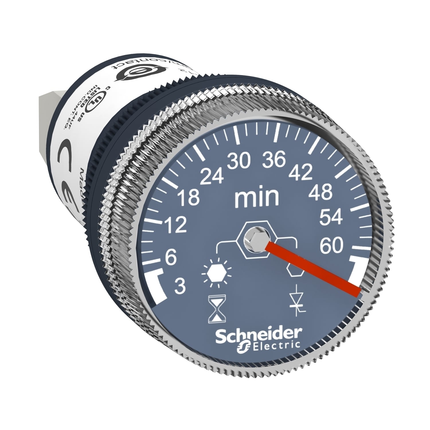 XB5DTGM5 Harmony Mono-Function Timer, 3 to 60 min Setting, 100 to 230 V AC/DC