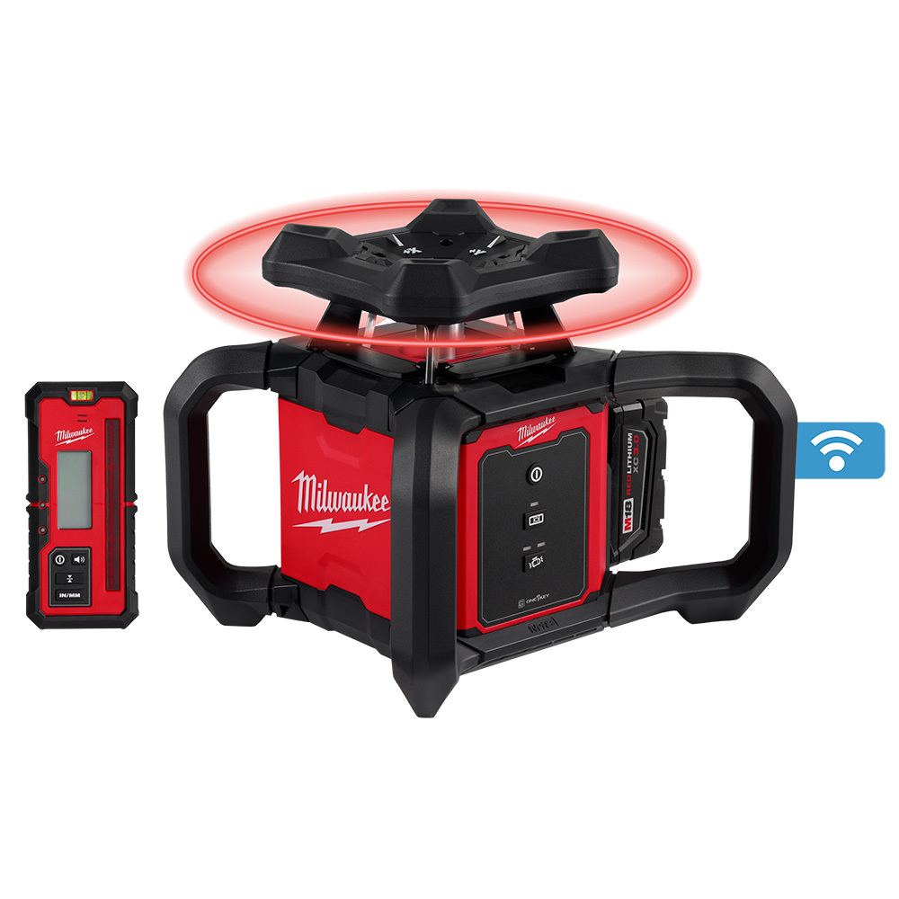 3701-21T M18 Exterior Rotary Laser, 2000 ft Measuring, 3/32 in Accuracy, Power Source: 18 V Lithium-Ion Battery
