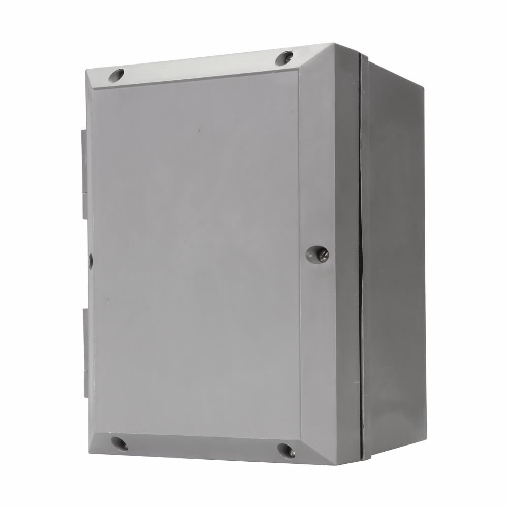 NJB071406 Corrosion Resistant Dust-Tight Watertight Weatherproof Junction Box, 14 in H x 7 in W x 6-1/2 in D, NEMA 3/4X/12, Krydon Fiberglass Reinforced Polyester