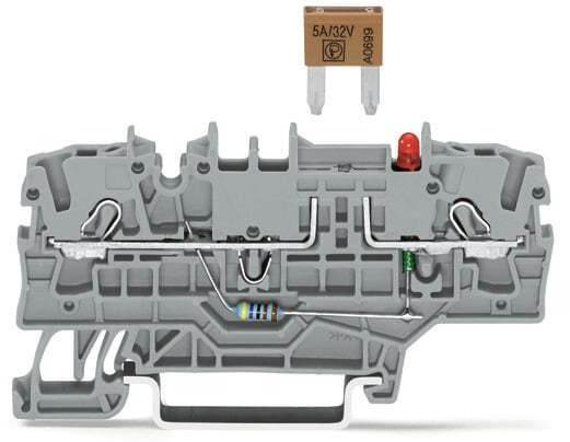 2002-1981/1000-434 2002 2-Conductor Terminal Block, 1.29 in L x 0.20 in W x 2.87 in H, Polyamide