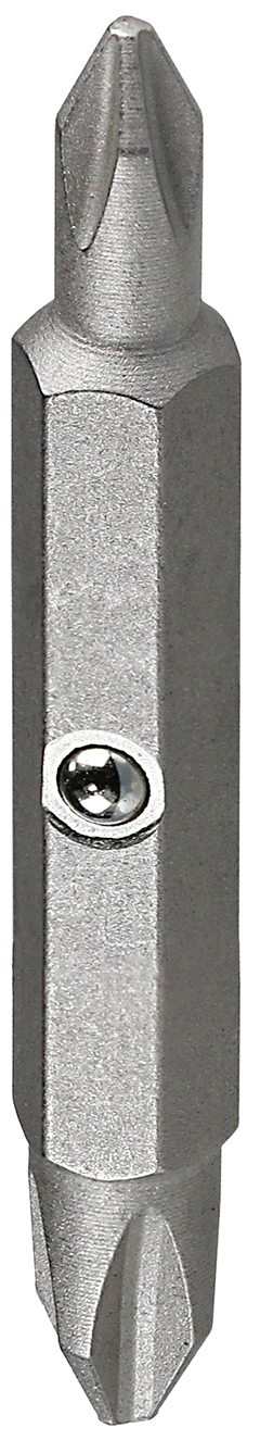 NBP12C 2-Piece Carded Insert Bit, #1, #2, Nickel Plated, Steel