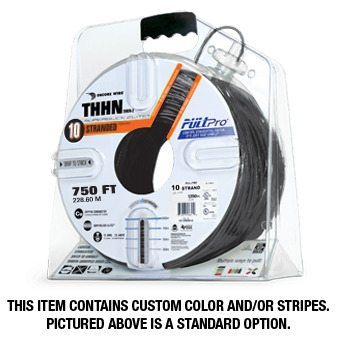 CU SSE THHN 10 AWG STR GY/YW STRIPE PULLPRO 750x2=1500CTN
