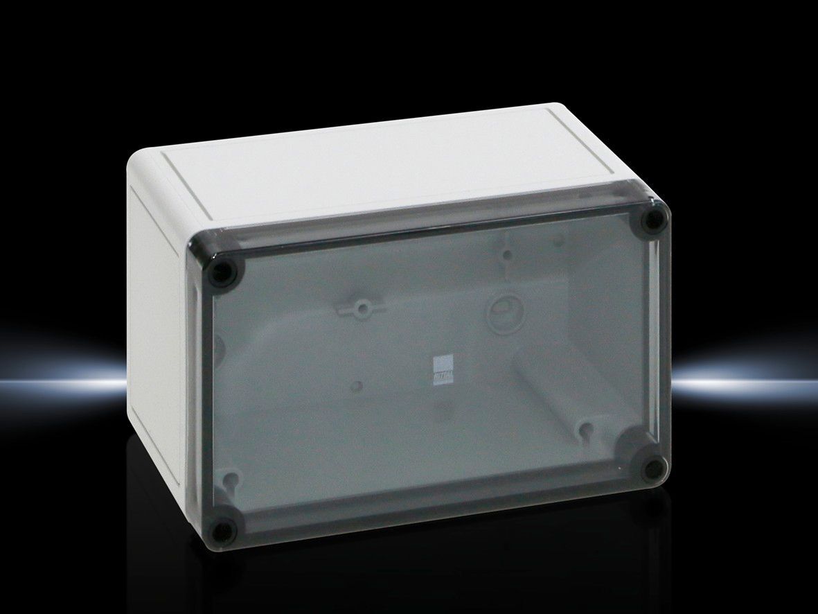 9514100 PK Series Compact Small Enclosure, 4.3 in L x 7.1 in W x 3-1/2 in D, NEMA 4X/IP66, Polycarbonate
