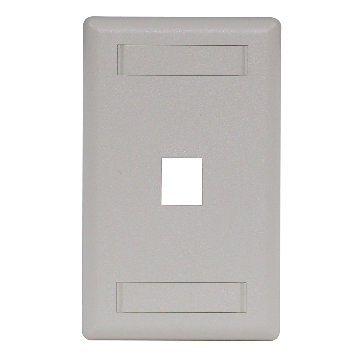 IFP11OW Molded Rear Load Standard Keystone Faceplate, 1 Gangs, 1 Ports, Phone/Data/Multimedia Module, Fastened Mount, High-Impact Thermoplastic