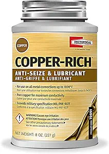 72851 Copper-Rich High Temperature Anti-Seize Lubricant, 8 oz Can, Grease, Copper, 1.23