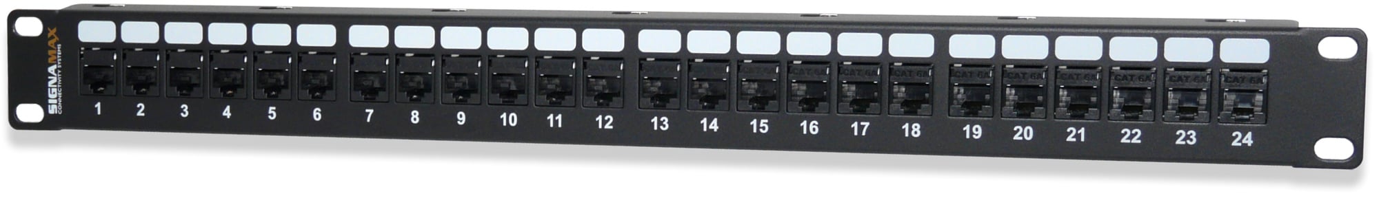 24-Port Category 5e MT-Series Unscreened Patch Panel, 1 RMU