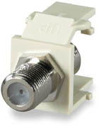 F-Type Connector Module Keystone Module, White