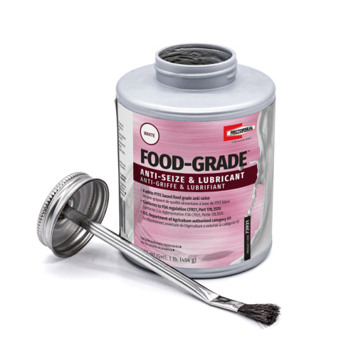 73931 Food Contact Anti-Seize and Lubricant, 1 lb Brush-In Cap Bottle, Off-White, 1.12