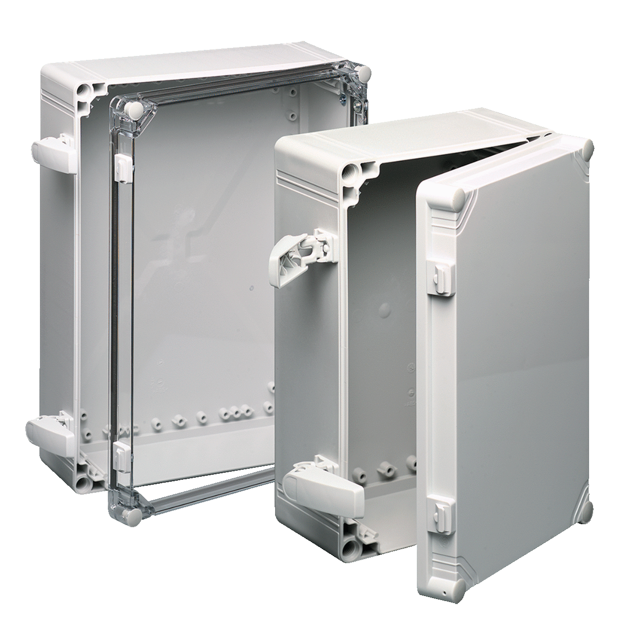 Q202013PCICC Qline Junction Box, 200 mm H x 200 mm W x 123 mm D, Clear Screw Cover, NEMA 4X/IP66 NEMA Rating, Polycarbonate