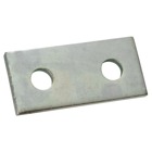 Plate, Two Hole Splice, Length 3-1/2 Inch, Width 1-5/8 Inch, Hole Diameter 9/16 Inch, Hot-Dip Galvanized Steel