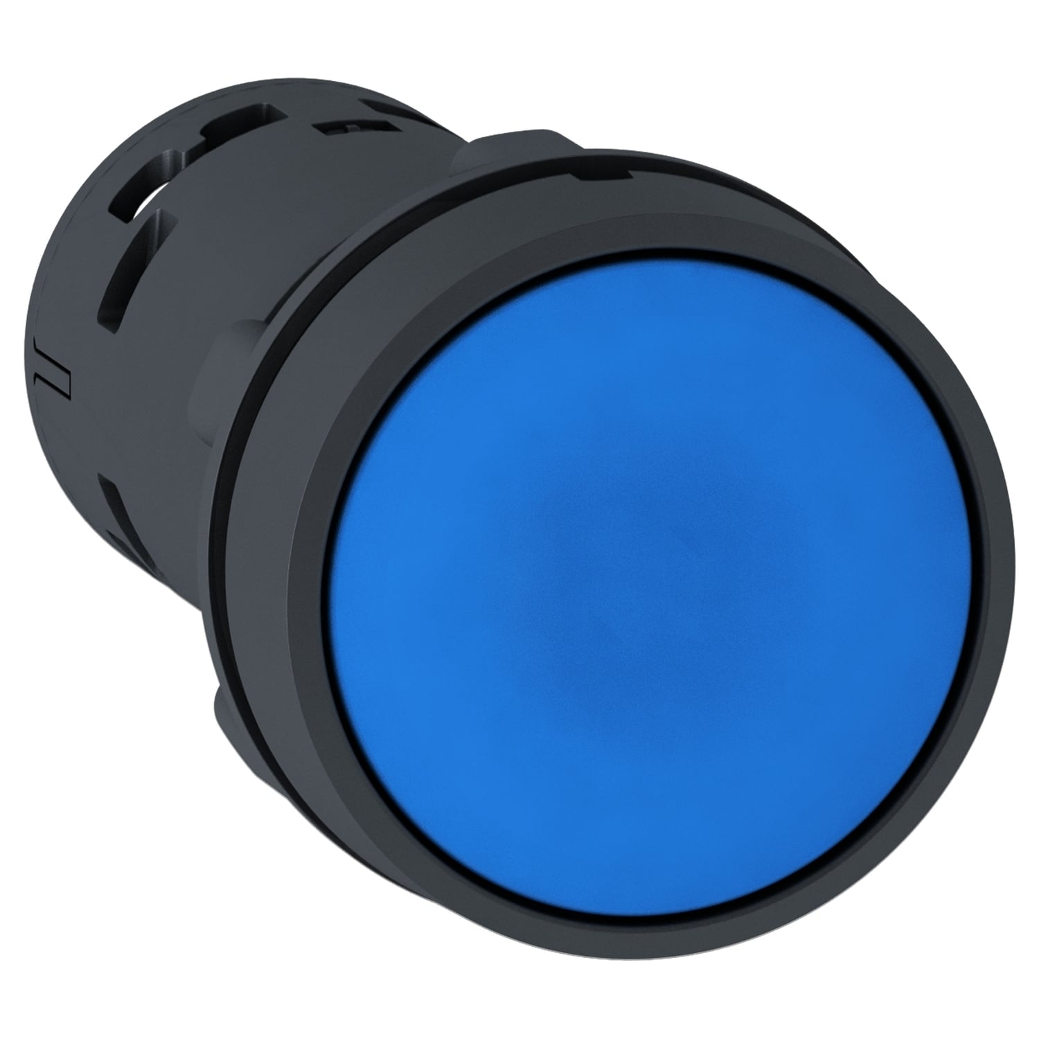 XB7NA65 Harmony Monolithic Unmarked Non-Illuminated Pushbutton, 22 mm, 1NO-1NC Contact, Slow Break Contact, Blue