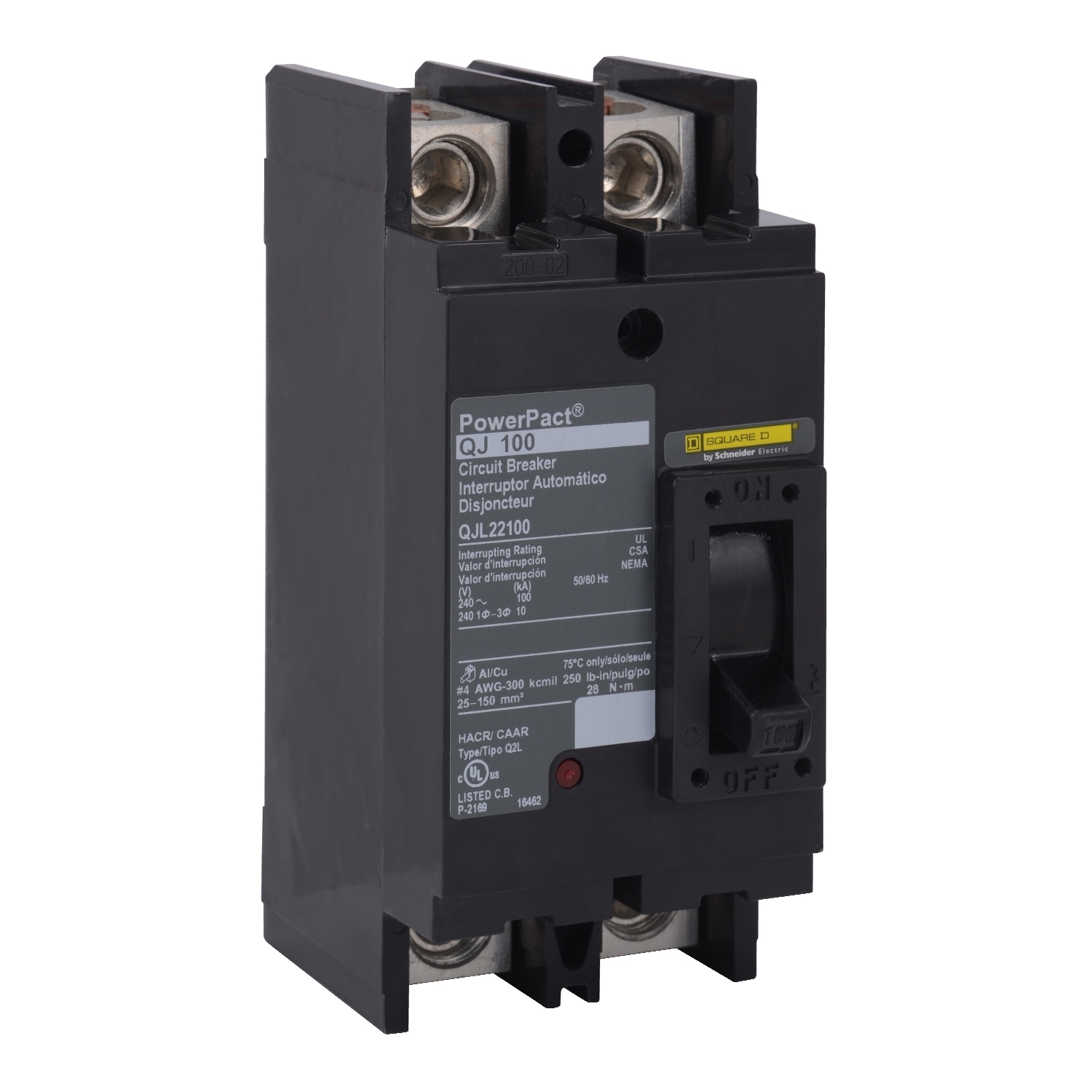 QJL22200  Circuit Breaker, 200 Amp, 2 Pole, 240V