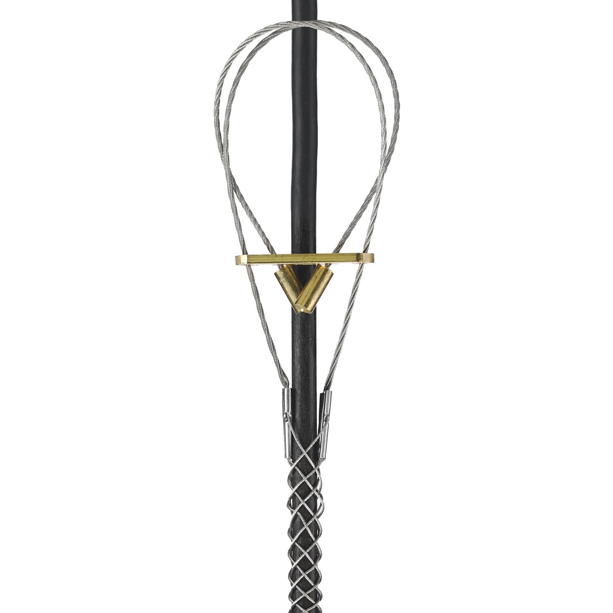 02216029 Light Duty Closed Mesh Universal Eye Service Drop Support Grip, 1020 lb Breaking Strength, 1 to 1.18 in Cable, Bronze, TiN Coated