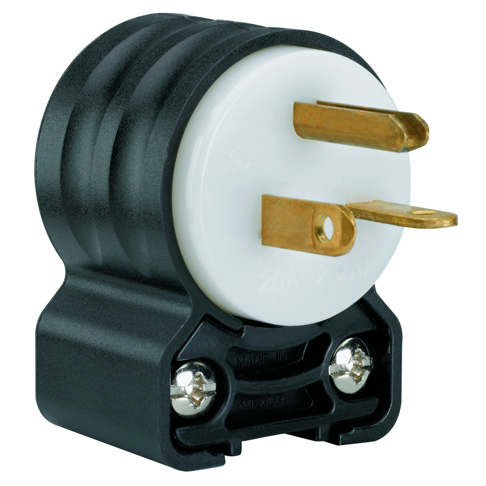 PS5466SSAN Extra-Hard Use (EHU) Angled Devices - Plug, Black and White