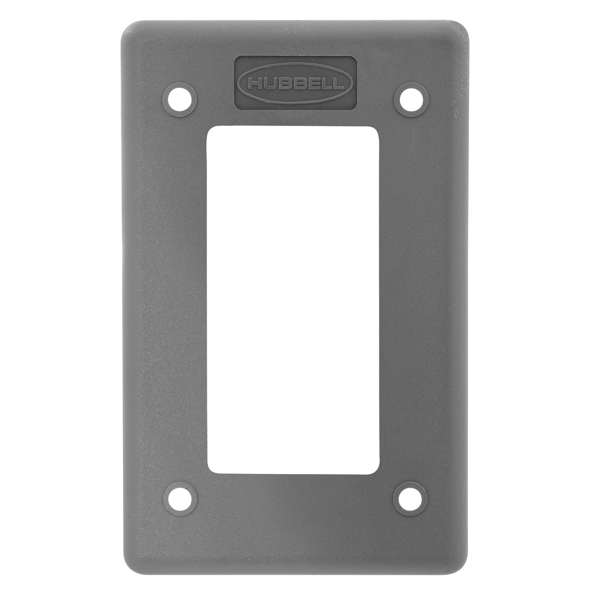 HBLP26FS 1-GFCI Molded Watertight Molded Weatherproof Cover Plate With Decorator Opening, 4.56 in L x 2.84 in W, Thermoplastic