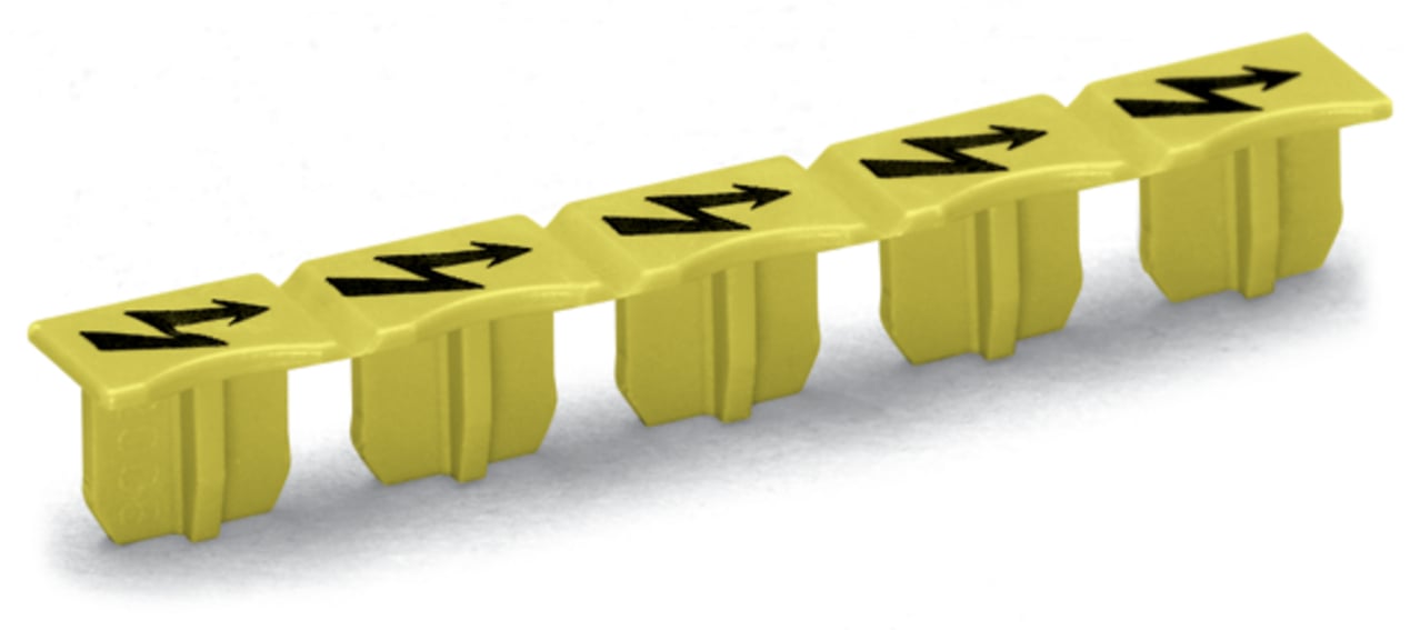 2010-115 High Voltage Protectice Warning Marker, Yellow Legend, Polyamide