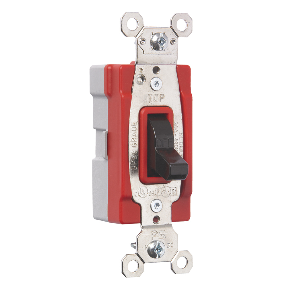 PT20AC1 PlugTail Single Pole 20 Amp Toggle Switch, Brown