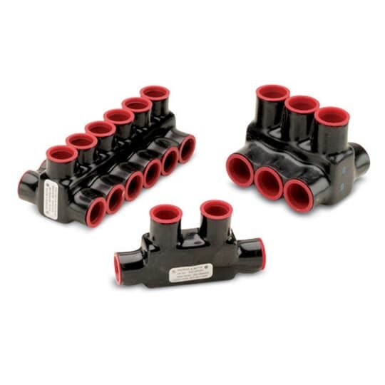 AMTD4142 Blackburn 2-Port Double Sided Insulated Multi-Port Connector, Aluminum/Copper Conductor, Aluminum