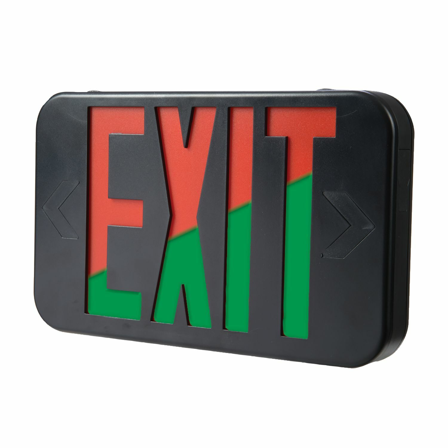 APX7RGBK Sure-Lites APX RG Universal Exit Sign, LED Lamp, 120/277 V AC, Black Housing, EXIT Legend