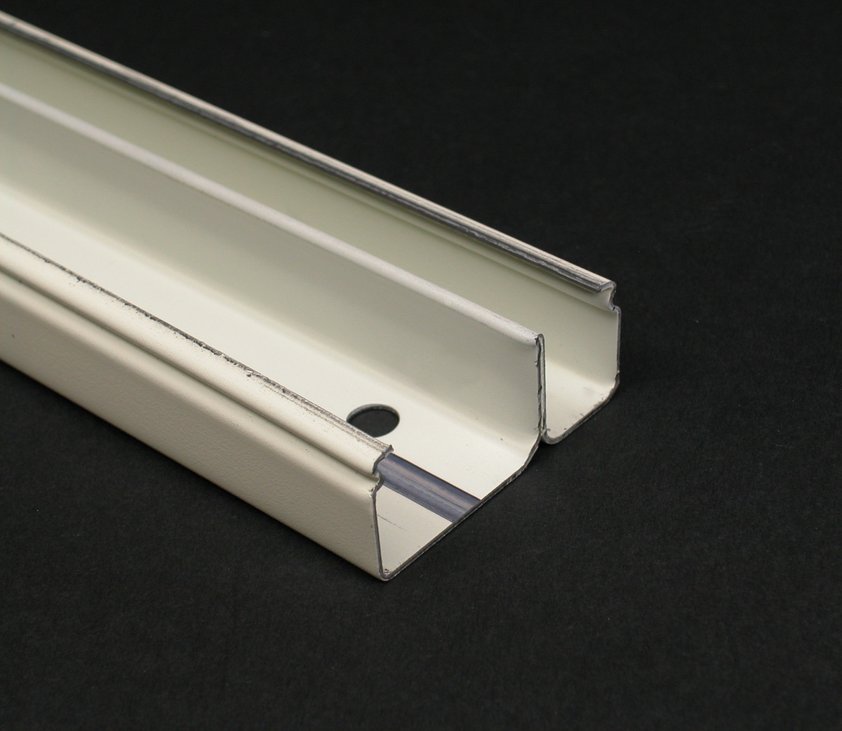 2400BD-FW 2400/2400D Raceway Base, 10 ft L, Steel, Fog White