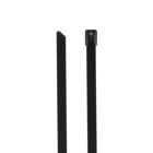 Ball-Lock 316 Stainless Steel Cable Tie, Black Polyester Coated, Temperatures up to 165 Degrees Celsius (329 F) for Cold Conditions and Offshore Applications, UL/EN/CSA62275 Type 21 Rated, Length of 520mm (20.5 Inches), Width of 7.9mm (0.31 Inch), Thickness of 0.3mm (0.01 Inch), Tensile Strength Rating of 1112 Newtons (250 Pounds)