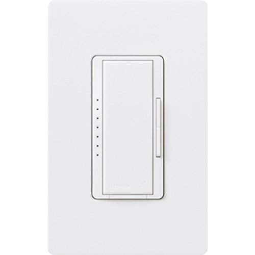 RRD-10ND-WH Maestro RF Dimmer for RA2 Select/RA3 Systems, 150W LED/1000VA MLV, 1 Pole/Multi-Location, Neutral Required, 120V, White