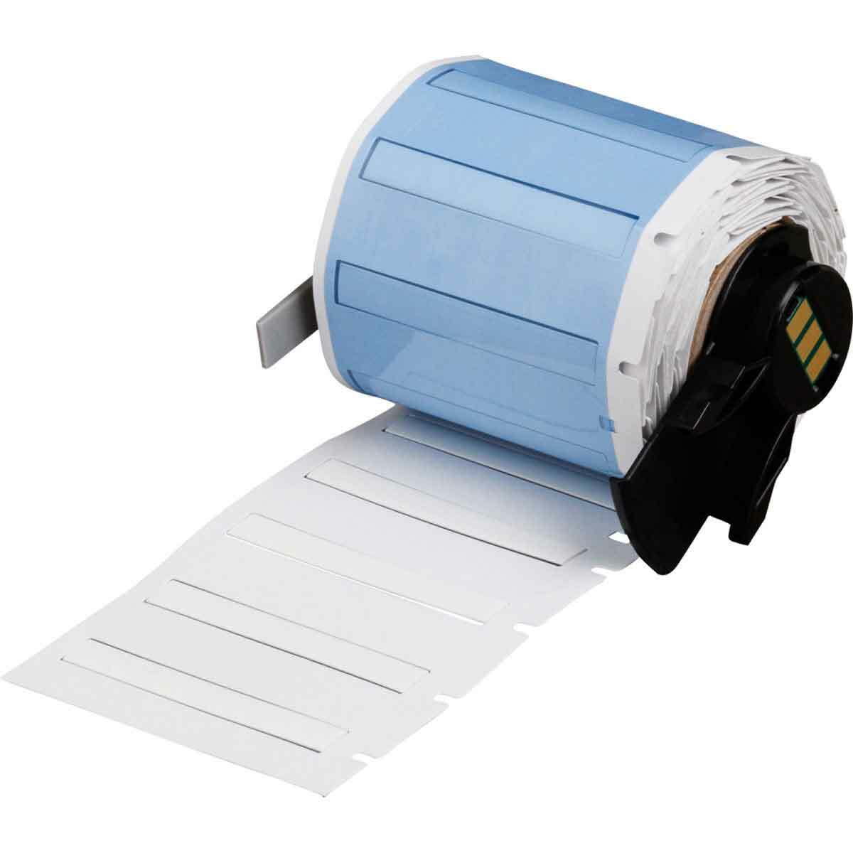 M6-125-175-342-WT PermaSleeve Heat Shrink Wire and Cable Label, 1.75 in L x 0.235 in W, White, Polyolefin