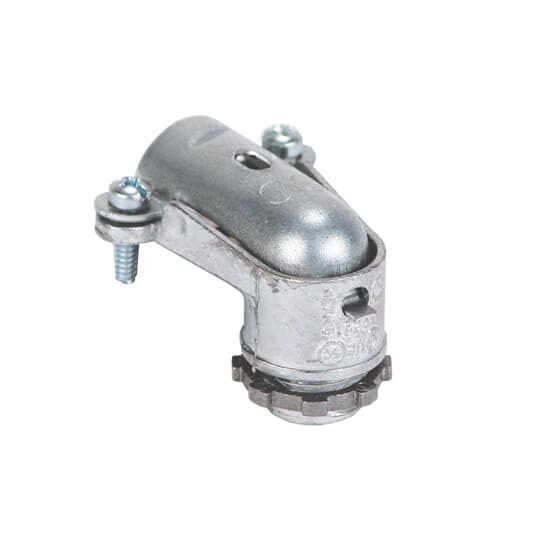XC291 Steel City Clamp Type Non-Insulated Conduit Connector, 1/2 in Trade, 0.65 to 1 in Cable Openings, Die Cast Zinc