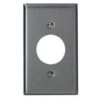 84004-40 Standard Size Traditional Wall Plate, 1 Gangs, 2-3/4 in W x 4-1/2 in H, 302 Stainless Steel