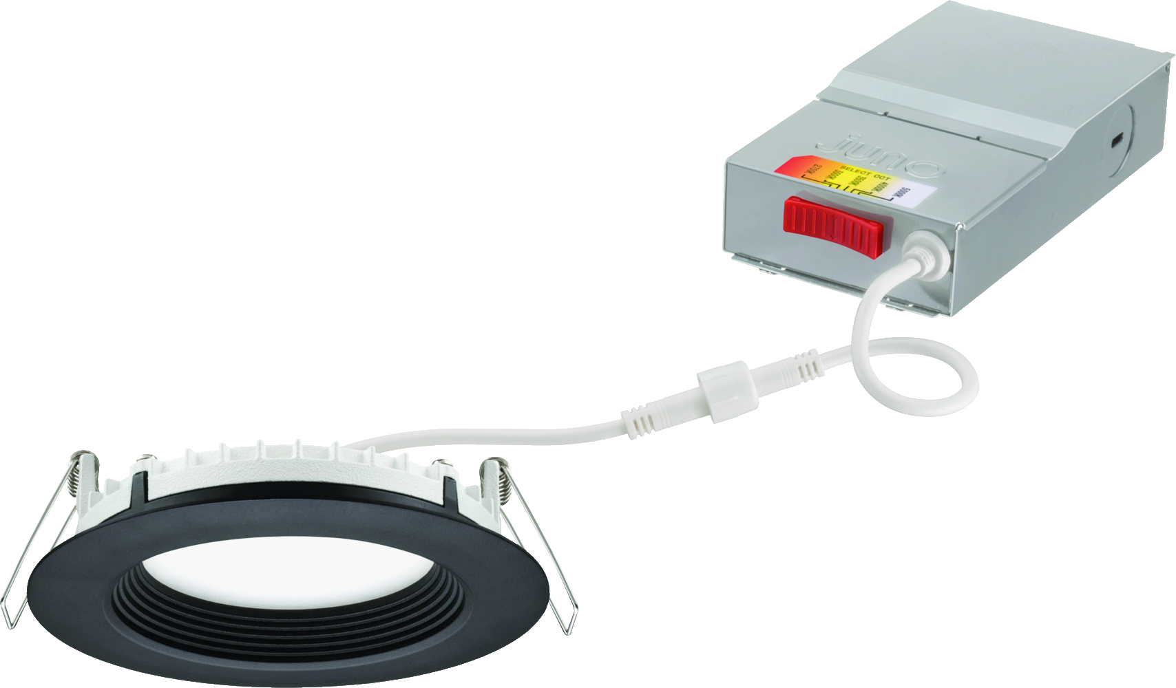 WF4 SWW5 90CRI MB M6 WF4 Canless Wafer-Thin downlight, 11 W Fixture, 120 V, Aluminum Housing