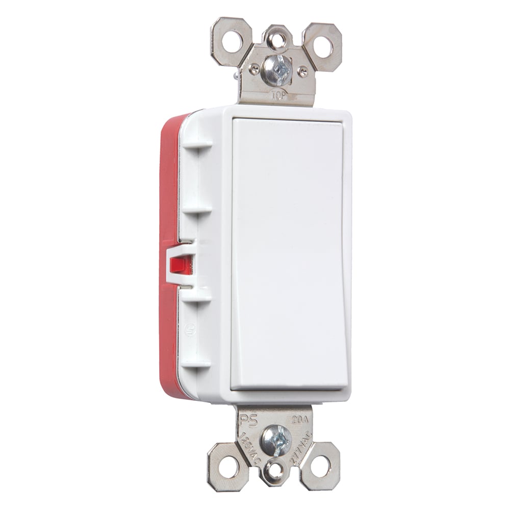 PT2601W PlugTail Single Pole 15 Amp Decorator Switch, White