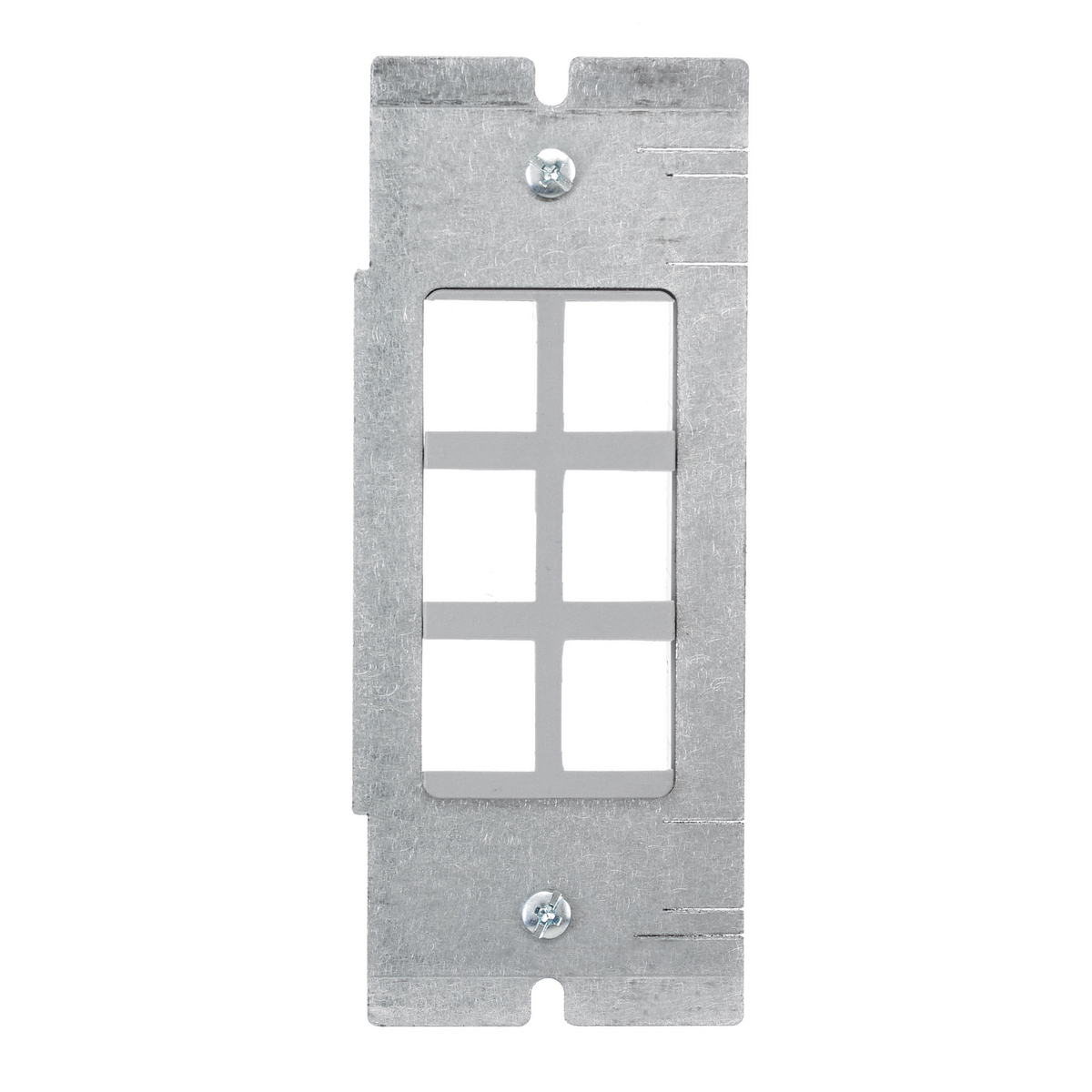 FBMP6KS Standard Sized Faceplate, 2/4/6 Gangs, Galvanized Stamped Steel