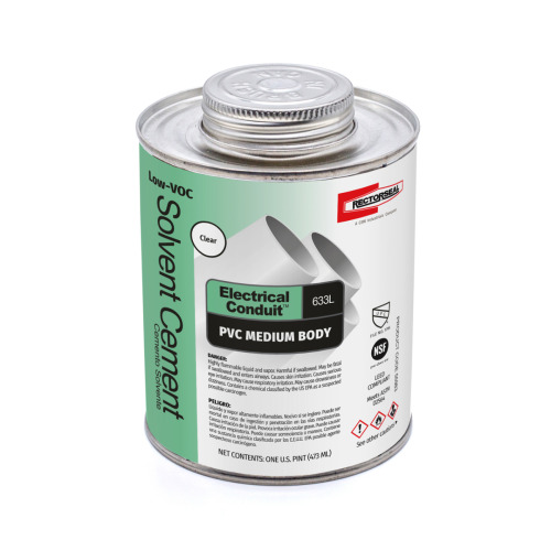 55996 633L Medium Body Electrical Conduit Solvent Cement, 1 qt Container, Gray, For Use With PVC Pipe