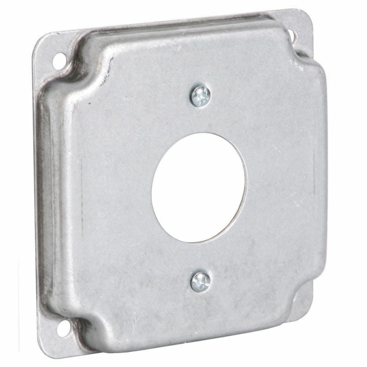 801C Square Exposed Work Cover, 4.19 in L x 4.19 in W x 1/2 in D, Steel