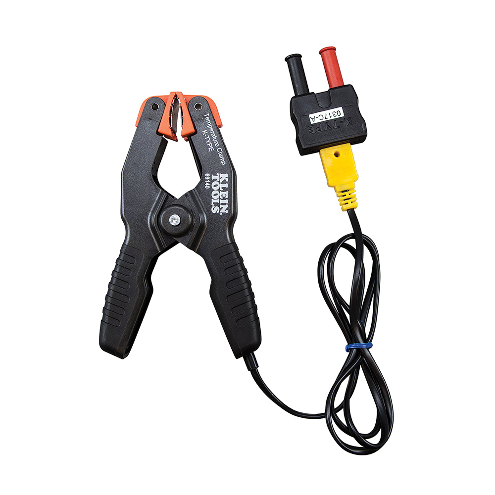 69140 K Type Temperature Pipe Clamp, For Use With Digital Multimeter or Clamp Meter, -4 to 212 deg F, ABS