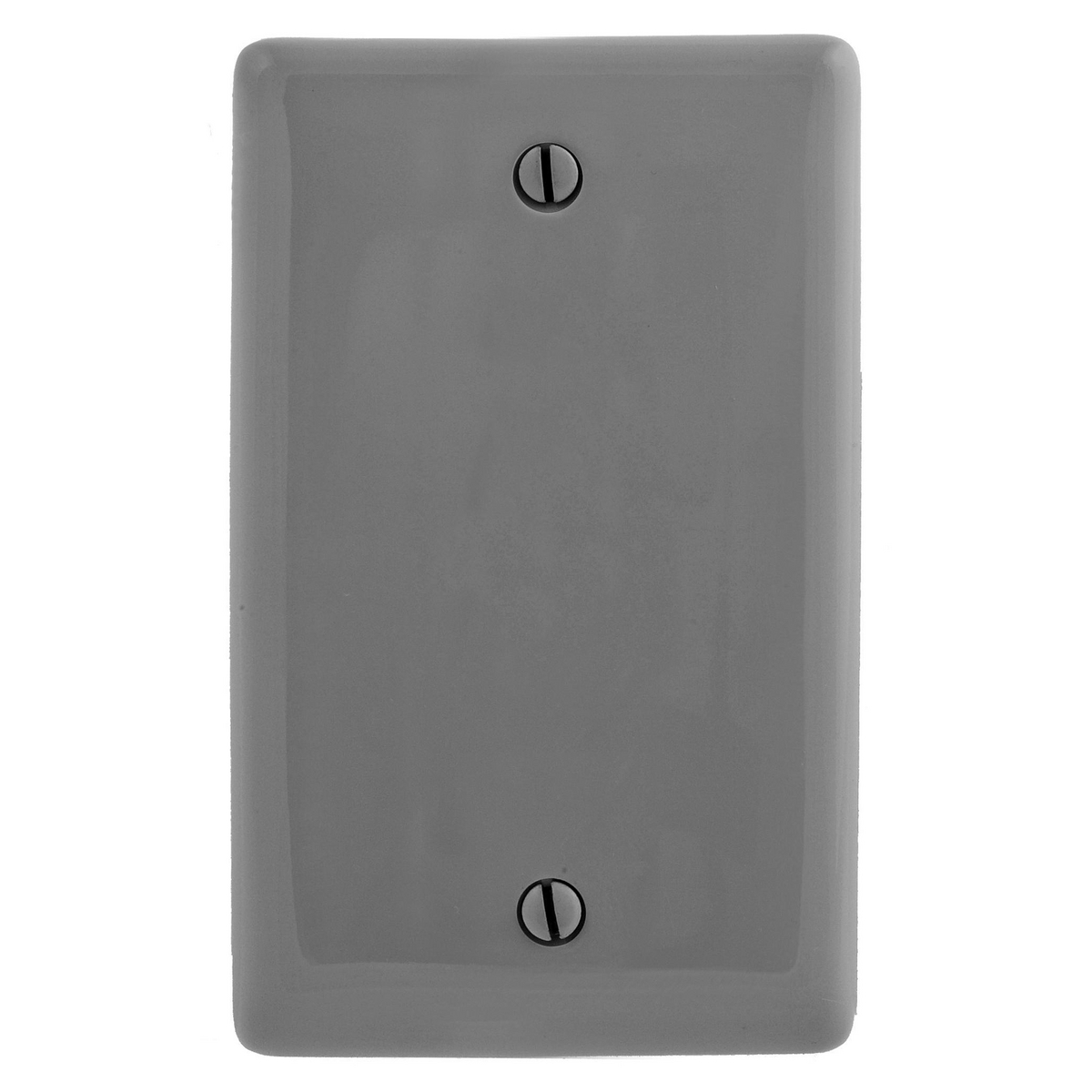 NP13GY Standard Blank Wall Plate, 1 Gangs, 2.87 in W x 4.62 in H, Nylon, Gray