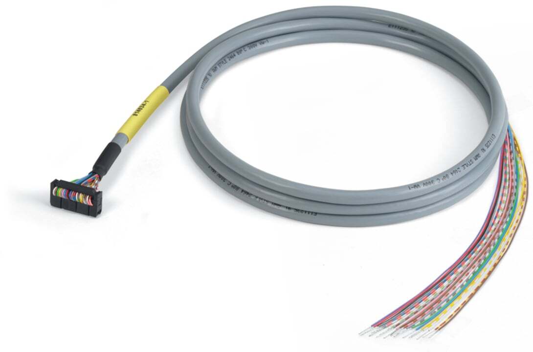 706-100/1300-200 Connection Cable, Open-Ended Connector, 2 m L Cable, 20 Poles