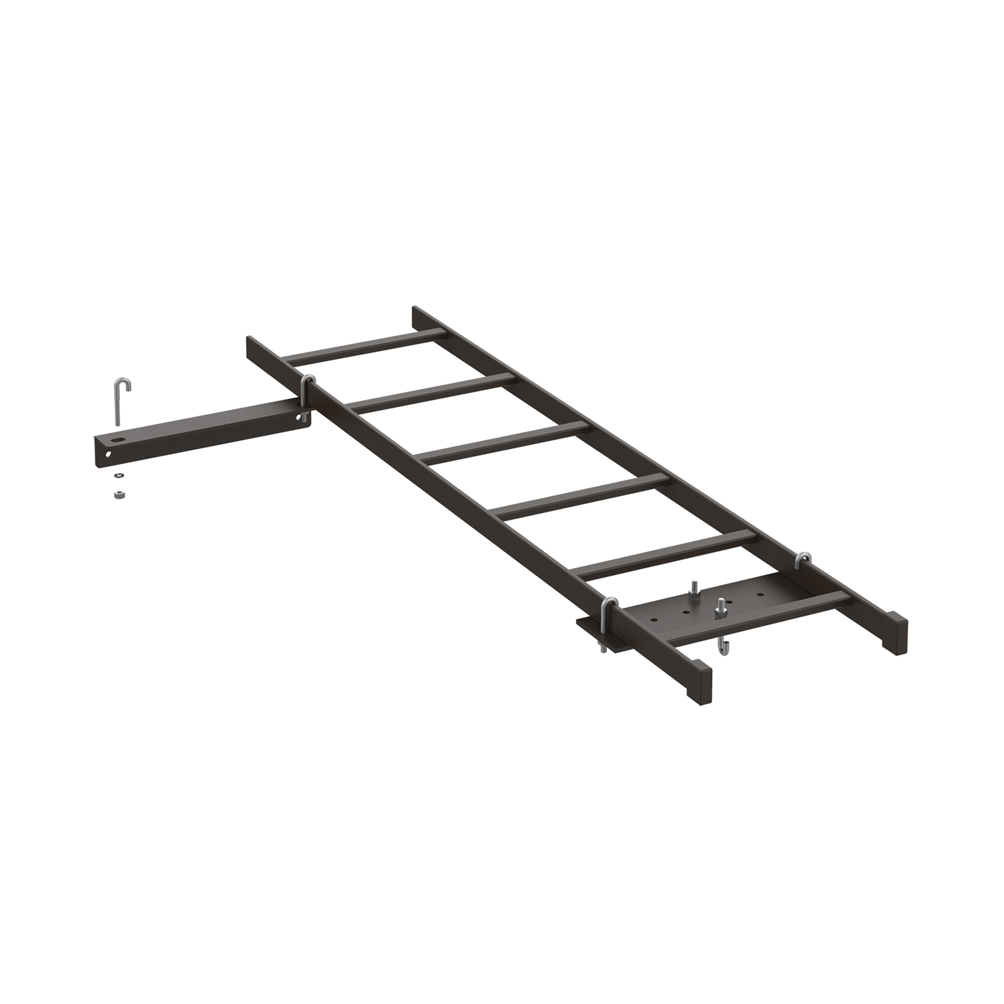 E45RUBKIT DOFR2 Rack-to-Wall Kit, For Use With Ladder Rack Systems, Steel, Black