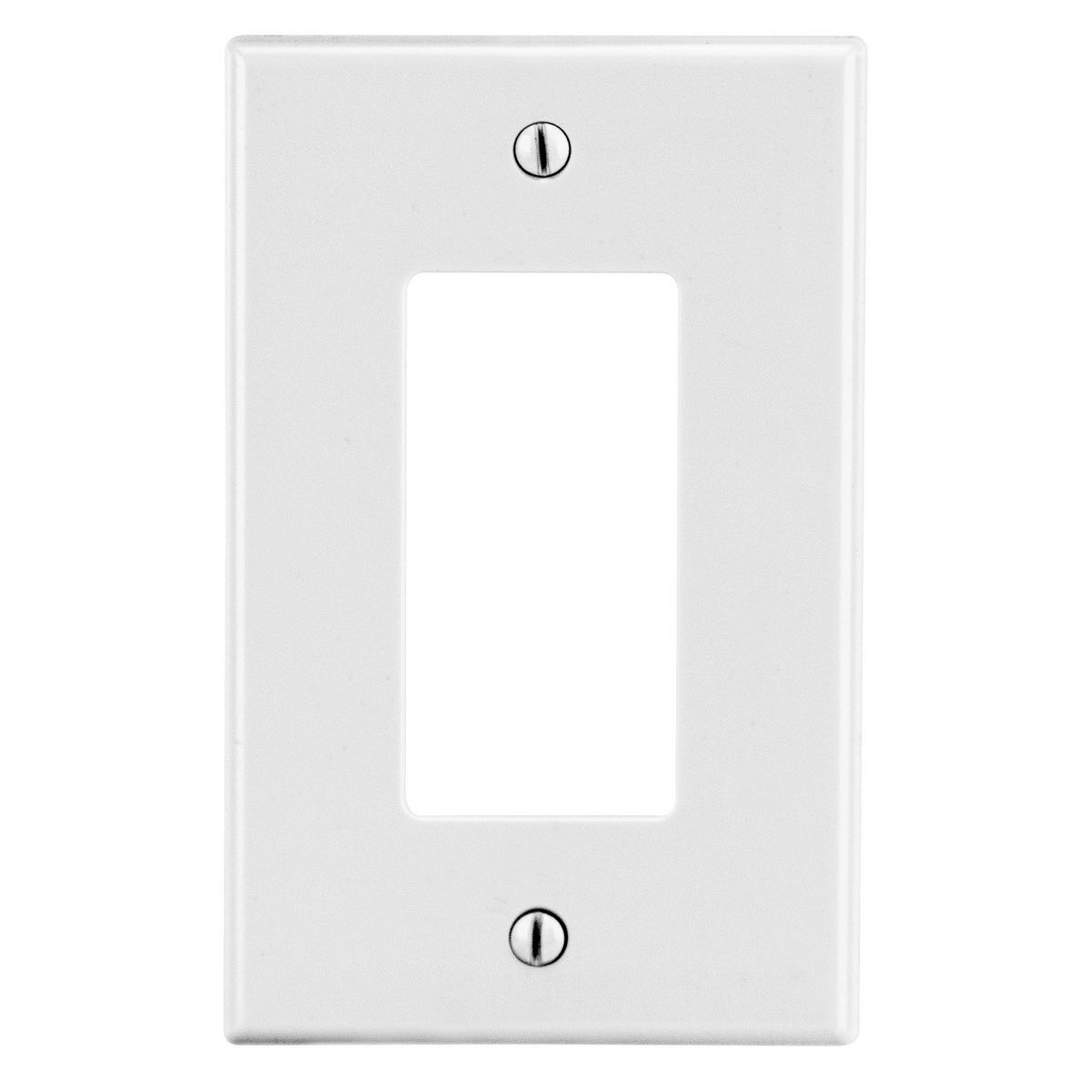 PJ26W Mid-Size Wall Plate, 1 Gangs, 3.15 in W x 4.94 in H, Polycarbonate Thermoplastic, White