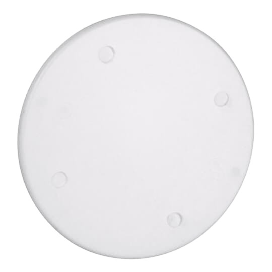 4062-WHITE Carlon Blank Flat Round Box Cover, 4 in Dia, Phenolic