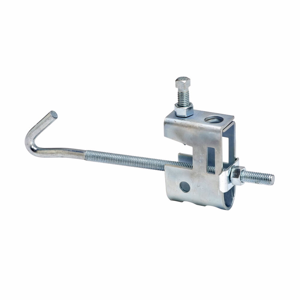 B751-J6-3/8ZN B751 Beam Clamp, 5 to 9 in W x 3/4 in THK Flange, 78 lb Load, Carbon Steel
