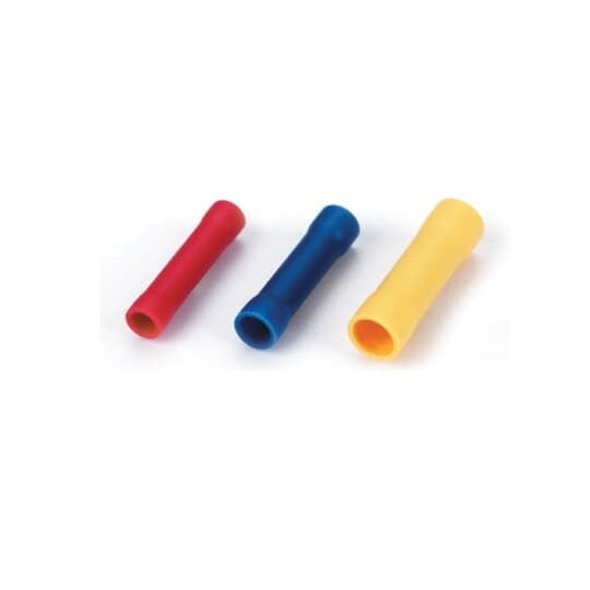 TV14-BS-XV Catamount Butt Splice, 16 to 14 AWG Conductor, 0.986 in L, Brazed Seam/Expanded Entry/Internal Serration Barrel, Copper, Blue