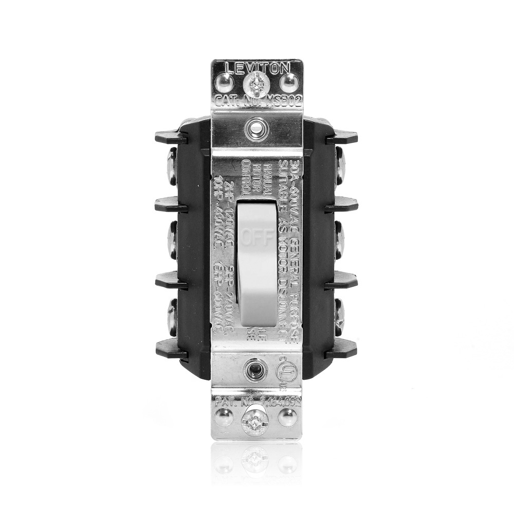 MS302-DSW Powerswitch 1-Phase Manual Non-Grounding AC Motor Controller, 600 V AC, 30 A, 20 hp Power Rating