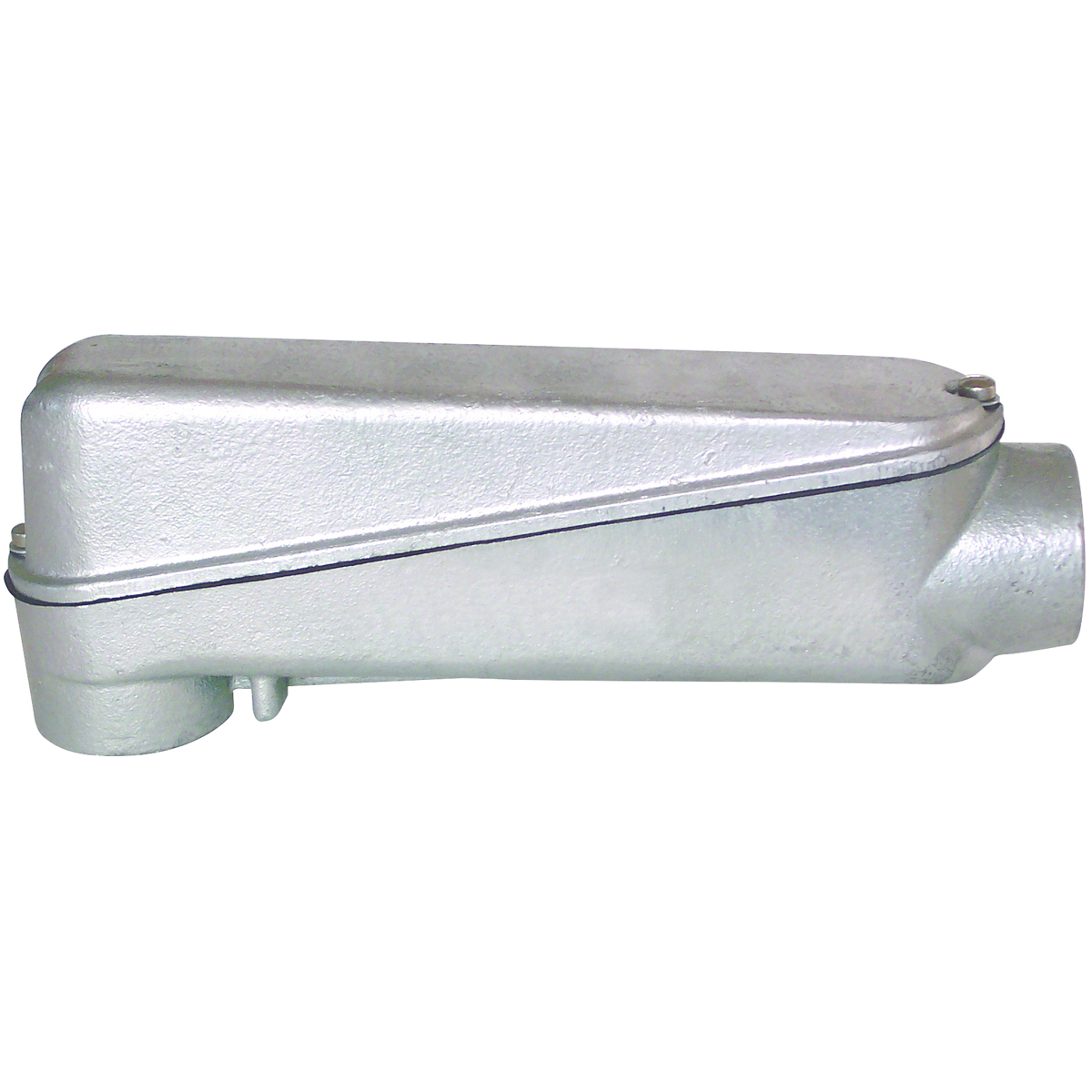 MOLBD-6M Type LBD Conduit Body With Cover, Gasket, Captive Stainless Steel Screw, 2 in Hub, Mogul, 97 cu-in, Cast Iron, Hot-Dipped Galvanized
