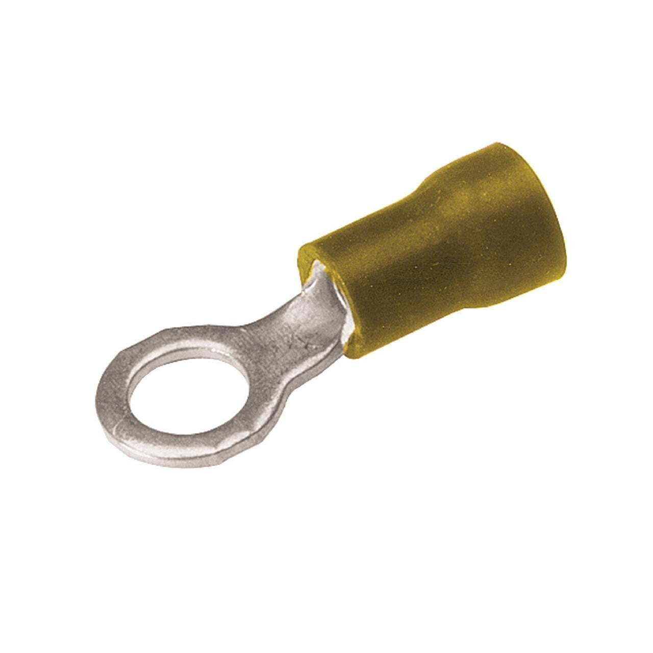 TP1010RBG25 Pure Electrolytic Ring Terminal, 12 to 10 AWG Conductor, Copper, Yellow