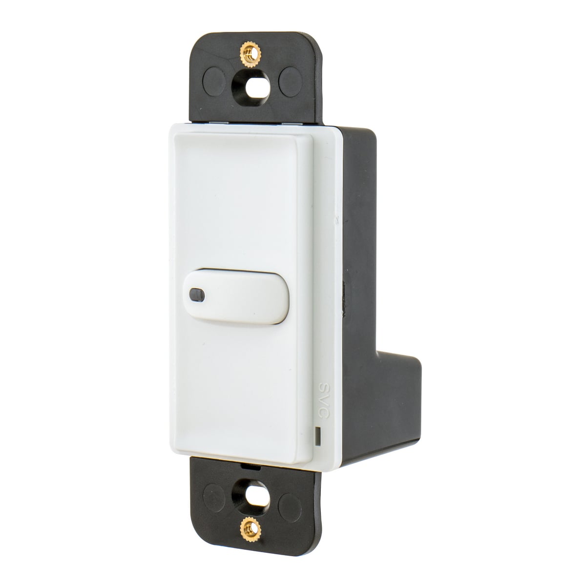 DSM30W1P 1-Button 1-Pole Low Voltage Standard Decorator Rocker Switch With LED Pilot Light, 30 VDC, 100 mA, On/Momentary Operation, White