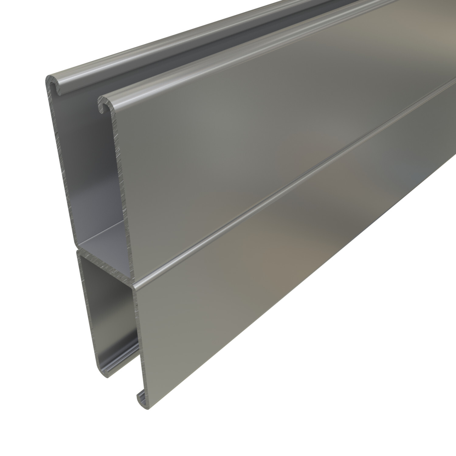 P5001-20PG P5000 Back to Back Solid Channel, 20 ft L 1-5/8 in W 6-1/2 in D 12 ga THK, Low Carbon Steel, Pre-Galvanized Zinc, Domestic