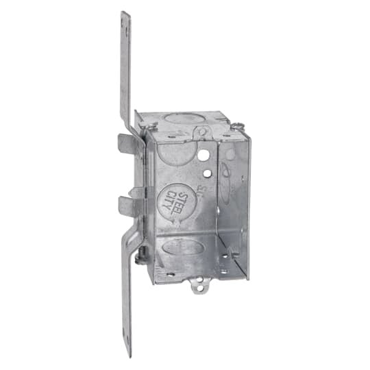 CDV-25 Steel City Gangable Welded Style Switch Box, Steel, 12.5 cu-in Capacity, 1 Gangs, 1 Outlets, 4 Knockouts