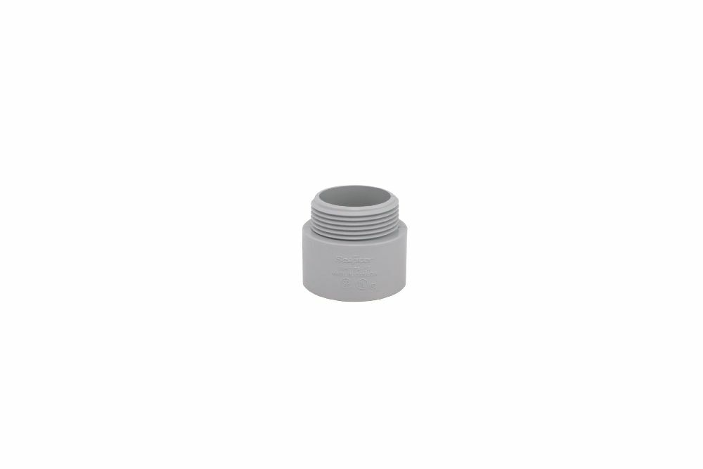 77025 Terminal Adapter, 1-1/2 in, Male Thread, PVC