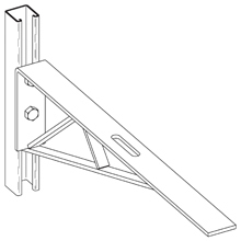 B192ZN Channel Bracket, 2 Holes, 24 in L x 2 in W x 7/32 in THK, Steel